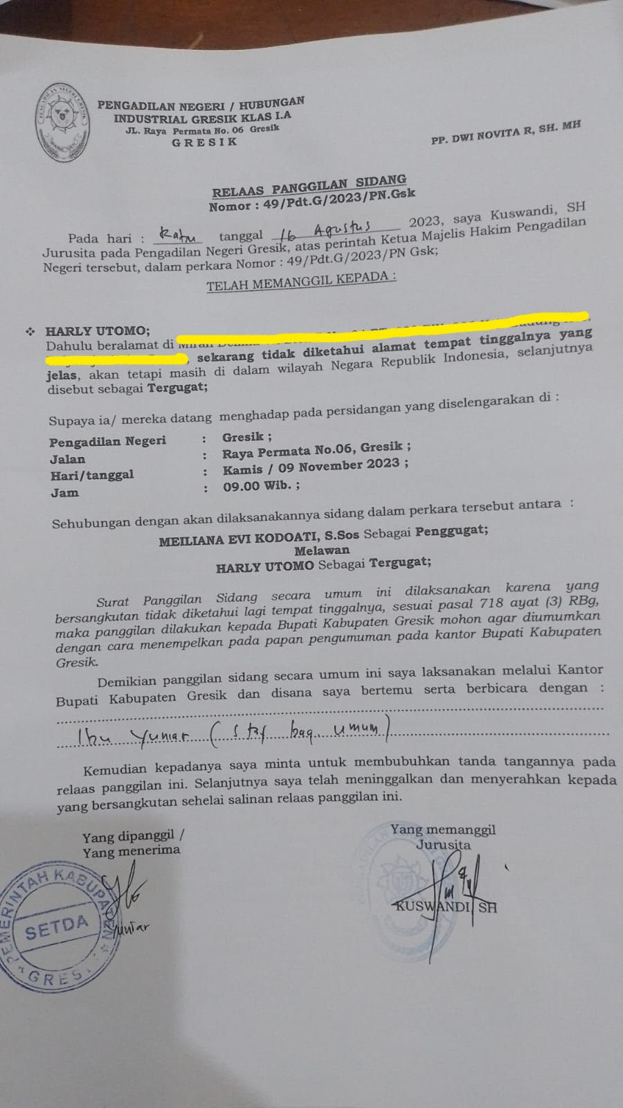 relaas-panggilan-sidang-nomor-49pdtg2023pn-gsk